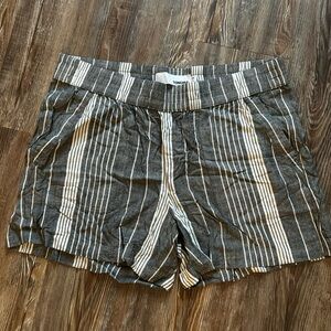 Sonoma pull on linen grey & white shorts